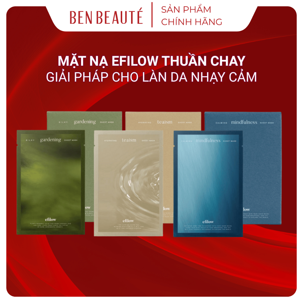 Mặt Nạ EFILOW Thuần Chay Cấp Ẩm - Làm Dịu Da 24g/miếng