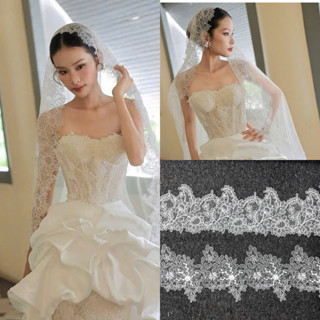   SẴN HOẢ TỐC 2H ẢNH THẬT  VEIL LÚP CÔ DÂU VOAN LƯỚI TRẮNG VIỀN KẾT REN HOA LUXURY CÀI TÓC VÁY CƯỚI CÔ DÂU ĐI TIỆC CƯỚI 