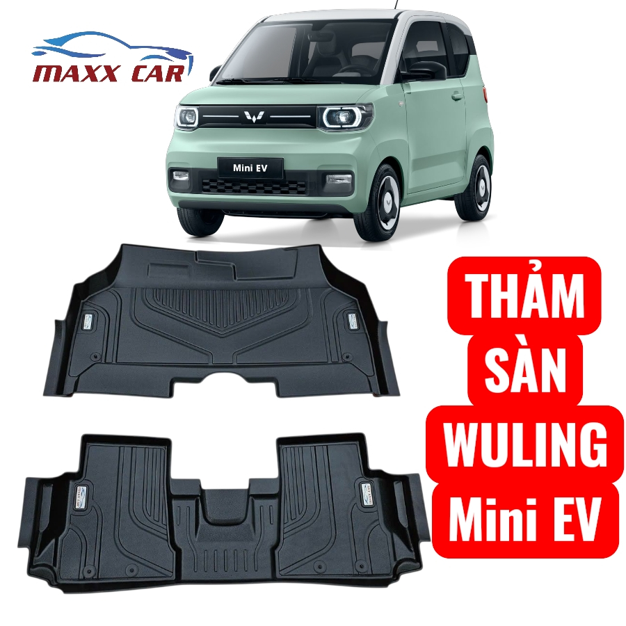 Wuling Mini EV: Thảm sàn MAXXCAR cho Wuling Mini EV 2023 + ( Hồng Quang) nhựa TPE nguyên sinh đúc 5D