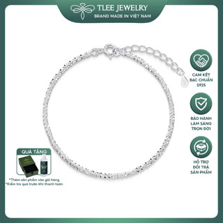 Lắc tay bạc nữ TLEE dây xù bắt sáng lấp lánh TLEE JEWELRY LT0100