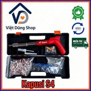  Máy bắn đinh hạt nổ  Kapusi S4 -Loại Xịn  –  Đinh Ren+Ốc  -  Đinh Nấm  -cho các công trình gia Dụng 