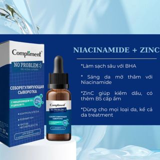 Serum Compliment Giảm Mụn Mờ Thâm Trắng Da Se Lỗ Chân Lông 27ml