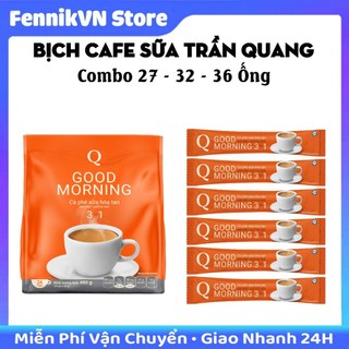  Combo 27-32-36 Ống Cafe Sữa Trần Quang Bịch x 20g   Cà Phê Good Morning 480g   Gửi Hàng Trong Ngày 