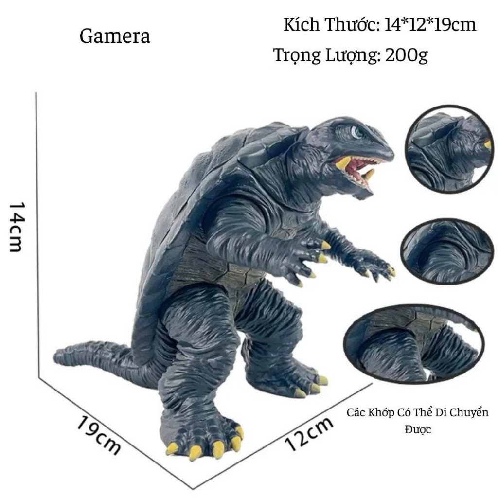 Mô Hình Quái Thú Rùa Gamera, Đồ Chơi Rùa Chiến Đấu Godzilla
