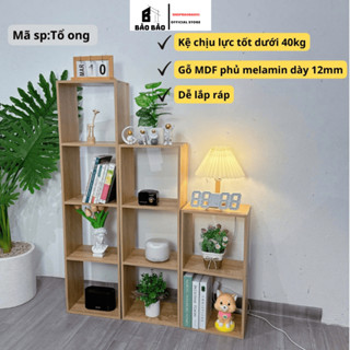  Kệ gỗ tổ ong đa năng kệ sách thương hiệu Bảo Bảo chất liệu gỗ MDF hiện đại sang trọng - TO 