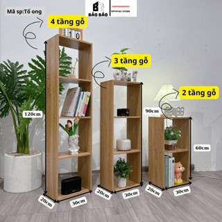  Kệ gỗ tổ ong 3 tầng đa năng Bảo Bảo lắp ghép tiện dụng màu vân gỗ chất liệu gỗ MDF-TO3 