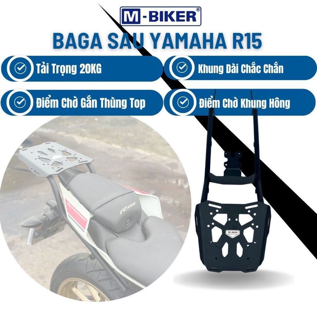 Baga Sau R15V4 Cảng Sau Treo Thùng Yamaha R15V3 R15V4 Mbiker
