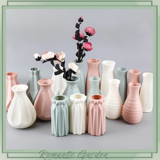  Lọ Hoa Decor Phòng Giả Gốm Bằng Nhựa Bình Cắm Hoa Kẽm Nhung Để Bàn Trang Trí Không Gian 
