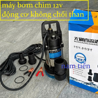  Máy bơm chìm bơm tõm DC 12V 800W   KHÔNG CHỔI THAN   