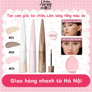 Little Ondine Kem Highlight dạng lỏng tạo khối, bắt sáng, má hồng Facial Liquid Highlight & Contour Face