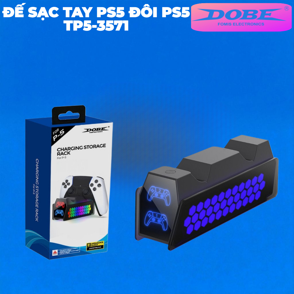 Đế Sạc Tay Ps5 Đôi Dobe Bảo Hành 12 Tháng