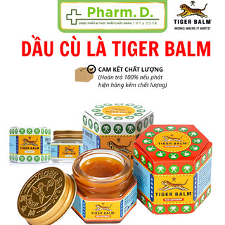  Dầu cù là - Cao xoa Tiger Balm Ointment Haw Par Red White giảm đau và nhức cơ bong gân 19.4g và 30g 