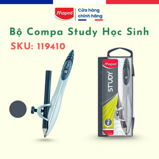 Compa Học Sinh Study Maped - SKU: 119410, Cứng Cáp, An Toàn, Thương Hiệu Pháp [Chính Hãng]