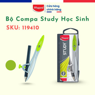 Compa Học Sinh Study Maped - SKU: 119410, Cứng Cáp, An Toàn, Thương Hiệu Pháp [Chính Hãng]
