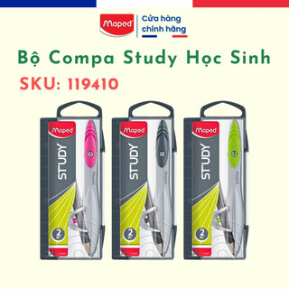 Compa Học Sinh Study Maped - SKU: 119410, Cứng Cáp, An Toàn, Thương Hiệu Pháp [Chính Hãng]