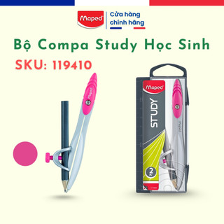 Compa Học Sinh Study Maped - SKU: 119410, Cứng Cáp, An Toàn, Thương Hiệu Pháp [Chính Hãng]