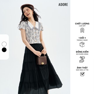  511SK3001 - Chân váy maxi đen nối tầng ADORE 