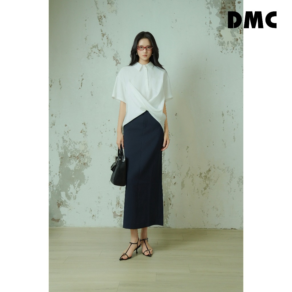 Áo sơ mi trắng kiểu nữ thời trang DMC (White Raw Blouse)