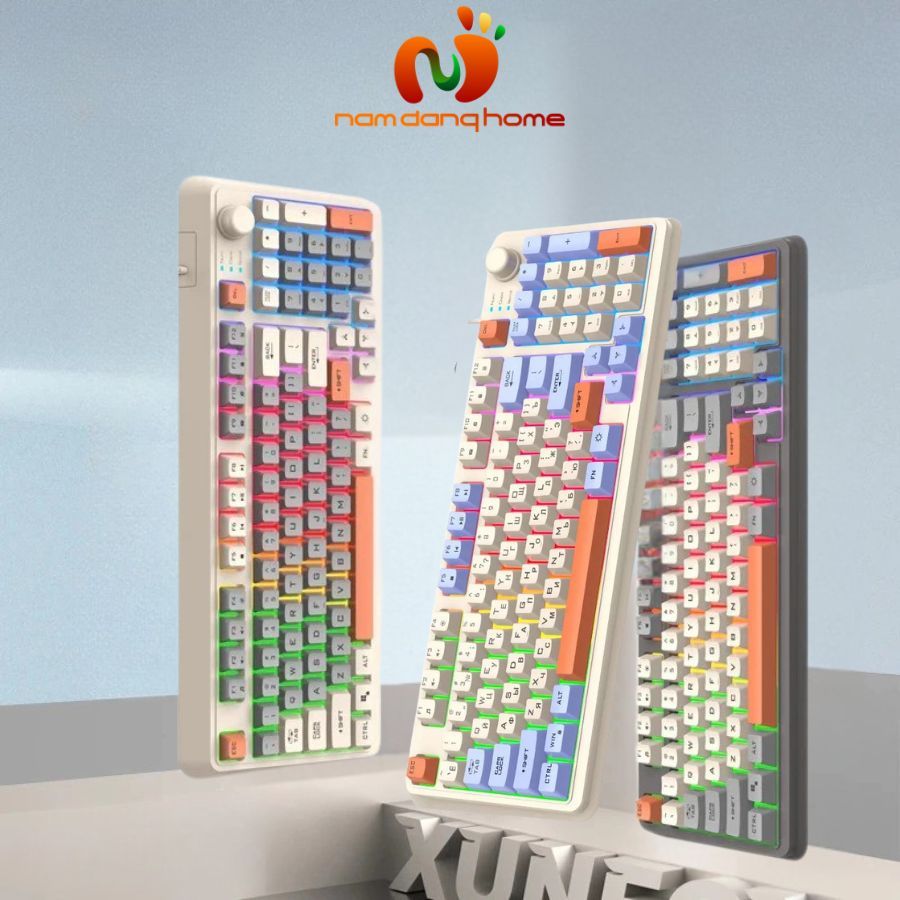 Bàn Phím Có Dây Gaming XUNFOX K82 - Bàn Phím Chơi Game Led 7 Màu Phím Giả Cơ Ấn Tượng