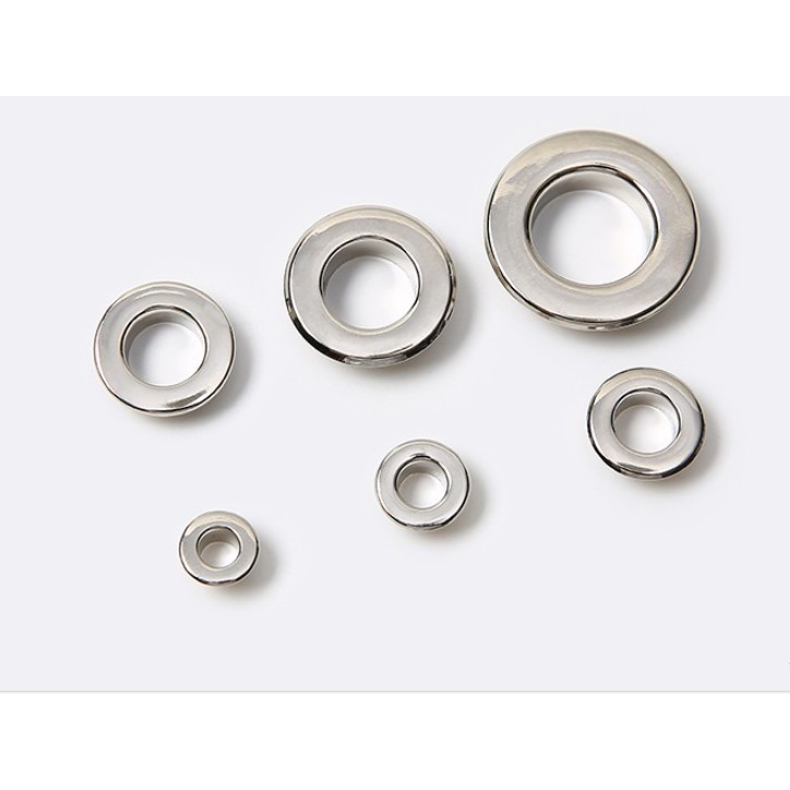 Khoen mắt cáo 5mm, 6mm, 8mm, 10mm INOX không gỉ Sáng bóng Mặt phẳng