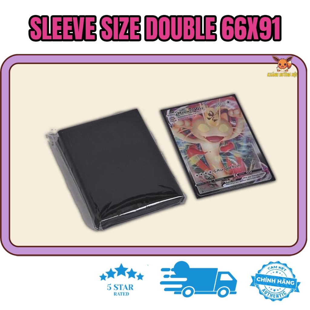 Sleeve Bọc Bài Thẻ Pokemon Yugioh One Piece Size Double 66x91