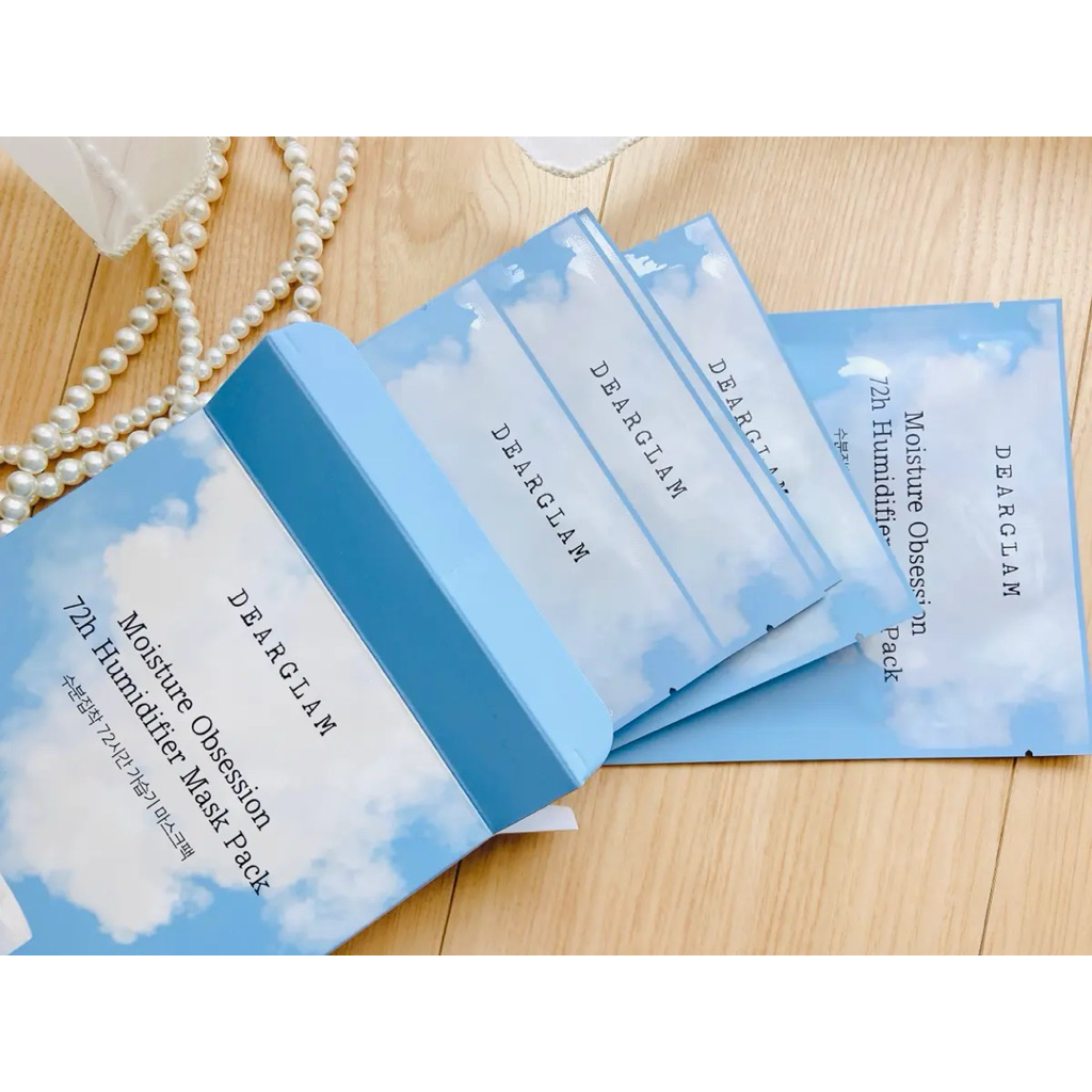 Mặt nạ SÁNG DA CẤP ẨM PHỤC HỒI 72h Dearglam Moisture Obsession 72h Humidifier Mask Pack