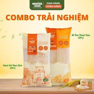 Combo Trải Nghiệm - Mì Tăm Thành Nam 300 G + Bánh Phở Nam Định 300 G - Đặc sản Nam Định
