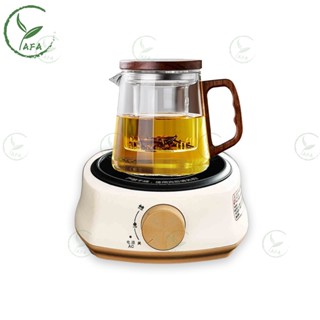  Bộ Ấm trà thủy tinh chịu nhiệt có Bếp điện mini đa năng 600W Bình pha trà có lọc Bếp hồng ngoại mini 