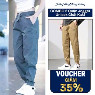 Combo 2 Quần Jogger Unisex Chất Kaki  Mềm Mịn, Dễ Phối Chuẩn Gu Streetwear Năng Động Cá Tính