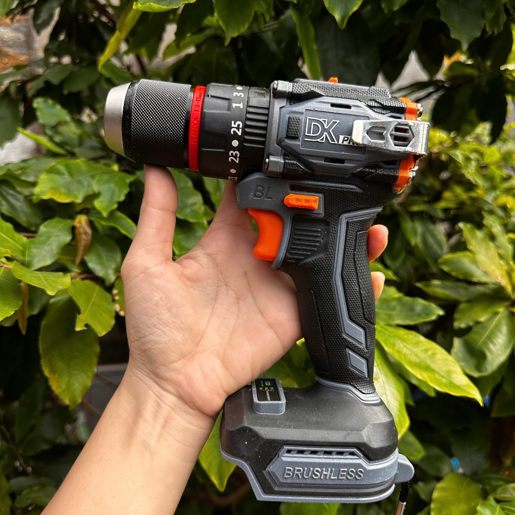 thân Máy Khoan Pin 13mm dkpro, Lực siết 65N.m, Khoan Pin 3 Chức Năng, Động cơ không chổi than, Bảo h