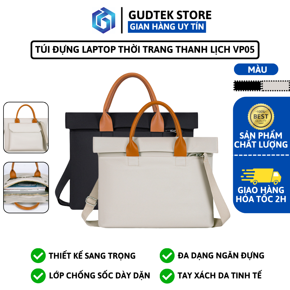 Túi Đựng Laptop/ Macbook Thời Trang Thanh Lịch, Túi Xách Văn Phòng Vừa Với Laptop 13 inch, 14 inch, 15,6 inch, Mỏng Nhẹ
