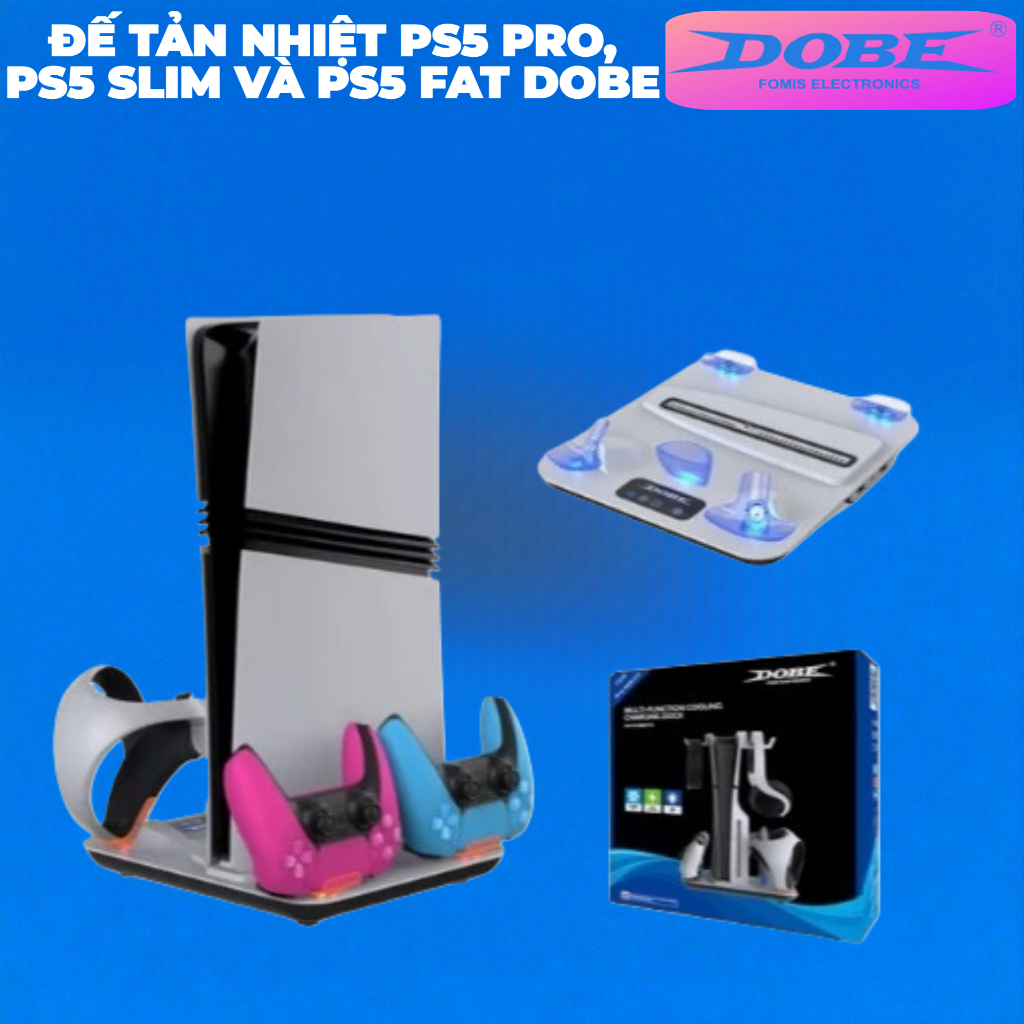 Đế tản nhiệt Ps5 Pro, Ps5 Slim và Ps5 Fat Dobe Bảo Hành 12 Tháng