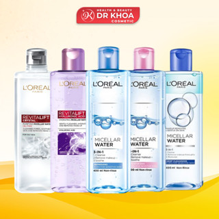  Nước Tẩy Trang L'Oreal Micellar Water 3-in-1 Sạch Sâu Căng Mướt Dịu Da Loreal  400ml  