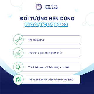BioAmicus Vitamin K2&D3 hỗ trợ phát triển xương răng của trẻ - D3K2 Cho Bé