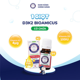 BioAmicus Vitamin K2&D3 hỗ trợ phát triển xương răng của trẻ - D3K2 Cho Bé