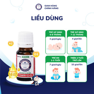 BioAmicus Vitamin K2&D3 hỗ trợ phát triển xương răng của trẻ - D3K2 Cho Bé