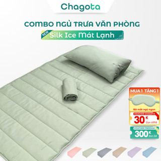   GIÁ SỐC  Combo nệm gấp gọn ngủ trưa văn phòng Chagota Bedding kèm chăn mỏng Chiếu Topper đa năng tiện lợi 