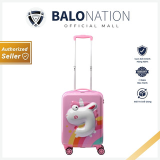[CHÍNH HÃNG] Vali Kéo Nhựa Cho Bé Size Xách Tay 17 Inch MCN BEDDYBEAR In Hình Dập Nổi 3D Kỳ Lân Unicorn - BH Dài Hạn