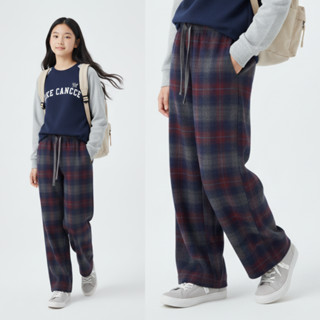   30kg-65kg  Quần Dáng Suông Rộng Size Đại Vải Kẻ Caro  ARDILLA Phom Rộng Chất Liệu Vải Cao Cấp Mềm Mại TE7704 