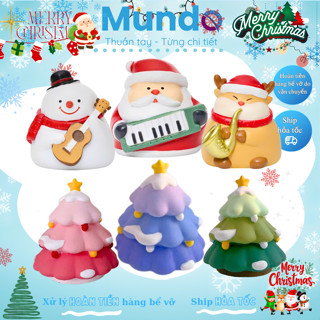   MUNDO  Tượng Thạch Cao Tô Màu Noel Cây Thông Giáng Sinh SIZE M Đồ Chơi Tô Màu DIY Cho Bé Sáng Tạo 