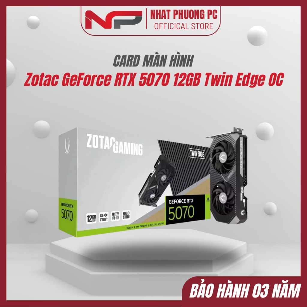 VGA Zotac GeForce RTX 5070 12GB Twin Edge OC, Mới BH 36T