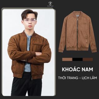  Áo Khoác Bomber Nam Polido Chất Liệu Da Lộn Lót Lông 3 Màu Phong Cách Dễ Phối Thời Trang Nam 