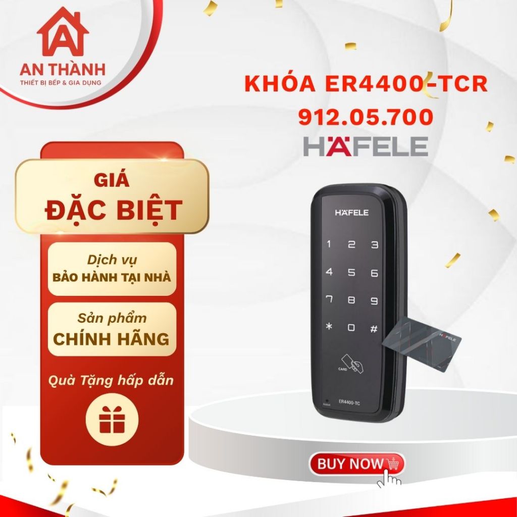 Khóa Điện Tử HAFELE ER4400-TCR 912.05.700/912.05.701 - Khóa cửa hiện đại, bền bỉ
