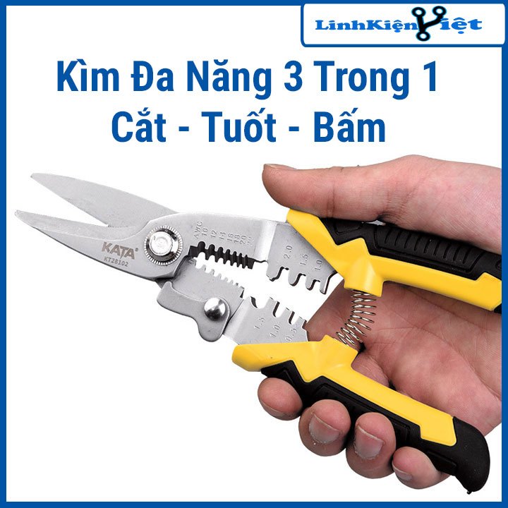 Kìm Đa Năng 3 Trong 1 Cắt - Tuốt - Bấm Cos Made In JAPAN (BA0144)
