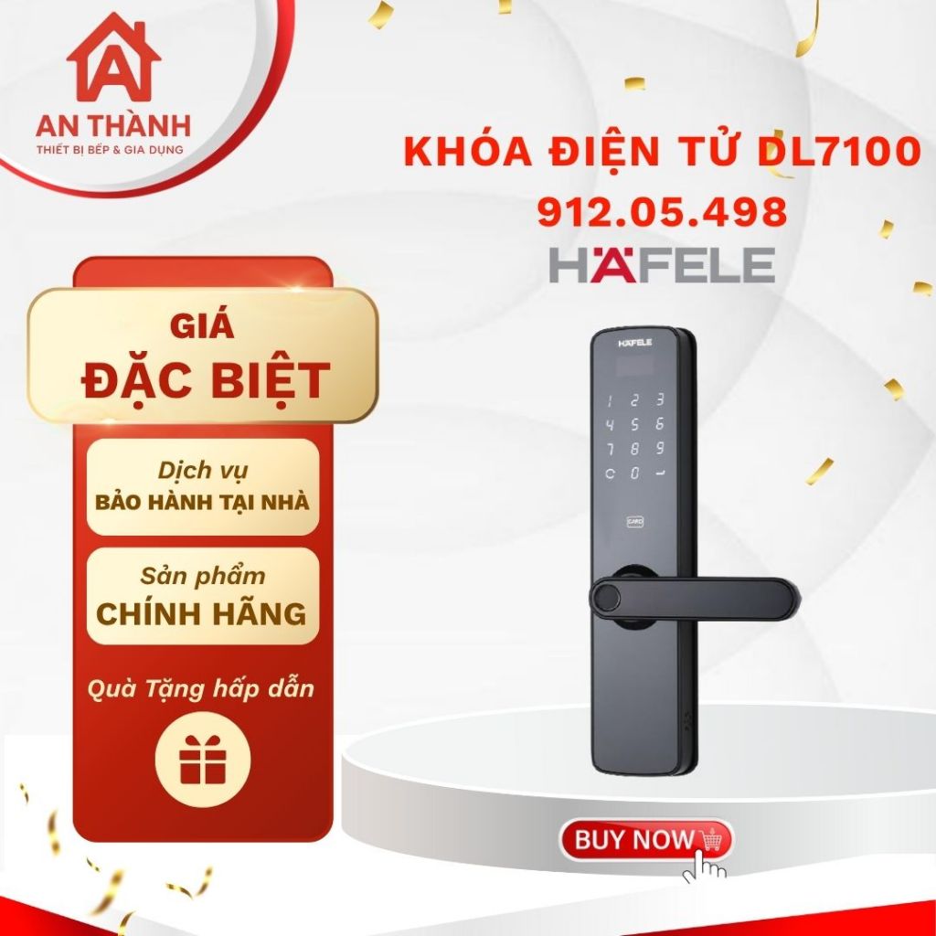 Khóa điện tử HAFELE DL7100 912.05.498– Khóa cửa điện tử sang trọng, bền bỉ theo năm tháng