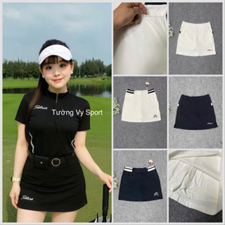  Váy thể thao golf tennis cầu lông nữ phom xinh dễ mặc quần bên trong túi 2 bên thun co giãn 