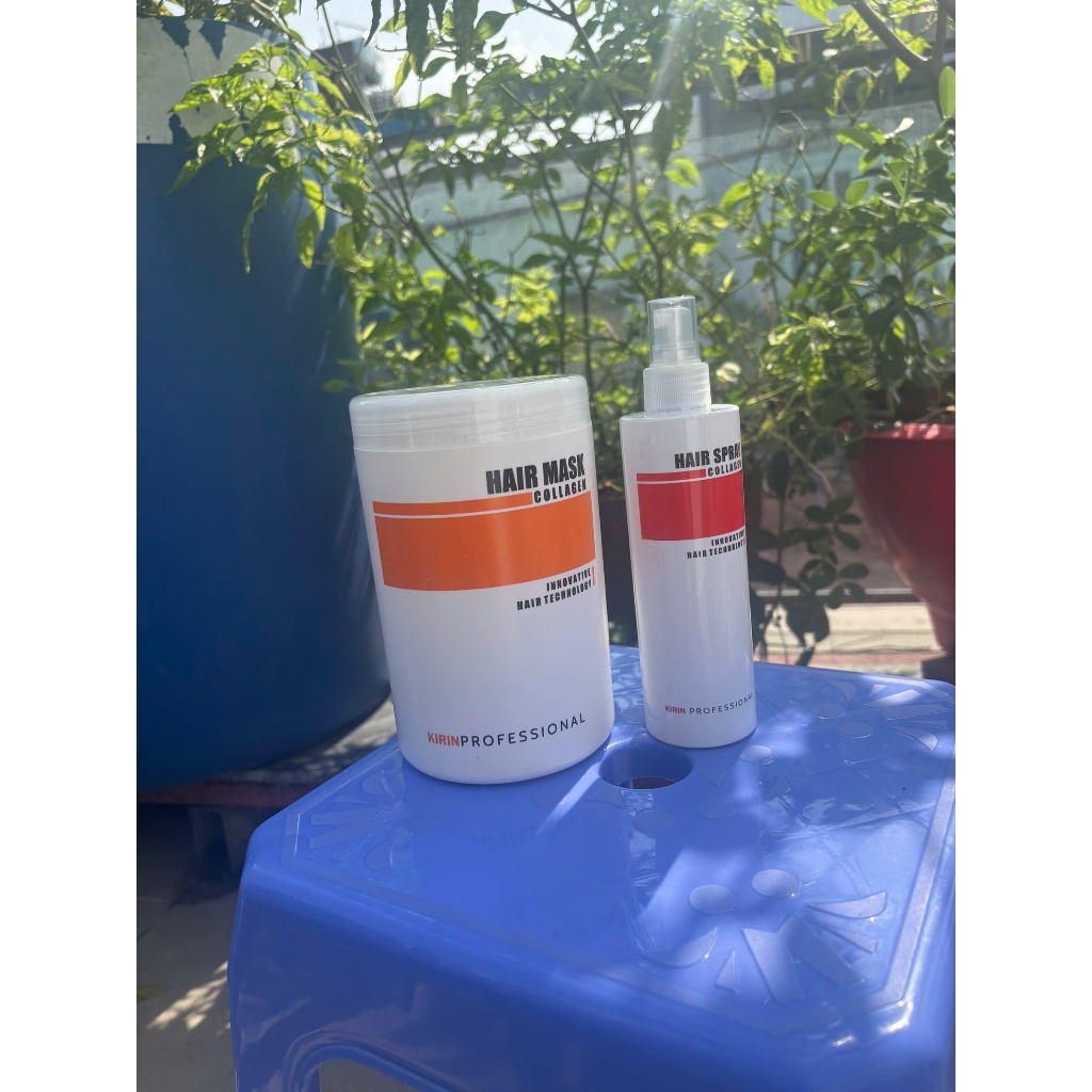 Combo duong Tóc Kirin Professional 1000ML + Xịt dưỡng tóc Kirin 250ML