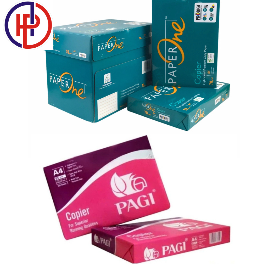 Set 100 tờ giấy in A4, A5 Pagi đỏ 65 GSM, dùng cho văn phòng phẩm