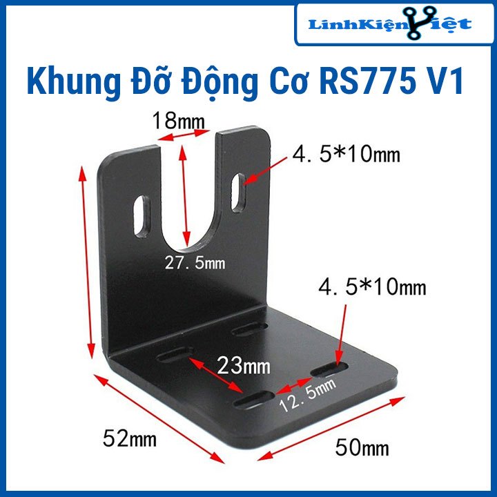 KHUNG ĐỠ ĐỘNG CƠ RS775 V1 ( tặng ốc đi kèm )