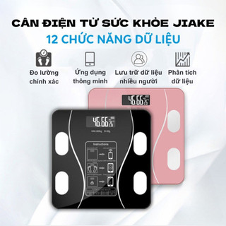 Cân điện tử sức khỏe mini JIAKE đo lường chính xác tới 180kg, cân inbody phân tích 12 dữ liệu.